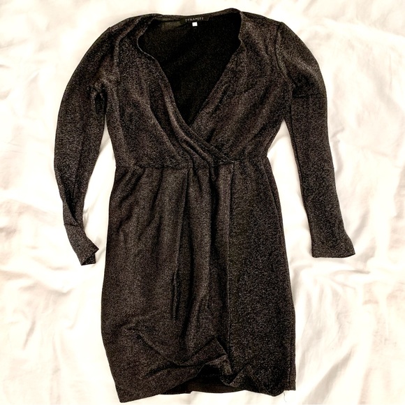 DYNAMITE Shiny Black Dress - Picture 8 of 9